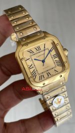 Cartier Santos Champagne 35mm Medium Kadın Kol Saati