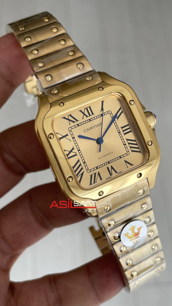 Cartier Santos Champagne 35mm Medium Kadın Kol Saati Cartier Santos Champagne 35mm Medium Kadın Kol Saati