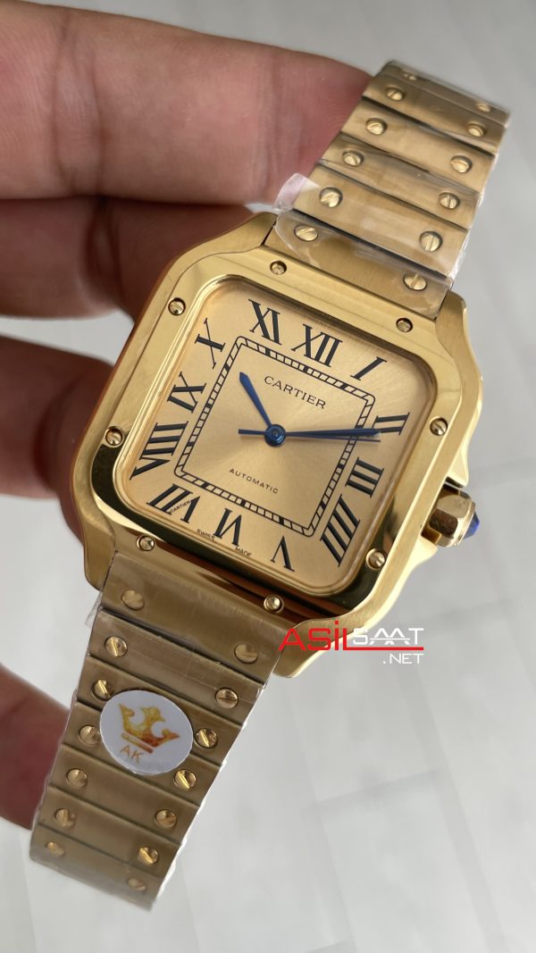 Cartier Santos Champagne 35mm Medium Kadın Kol Saati Cartier Santos Champagne 35mm Medium Kadın Kol Saati