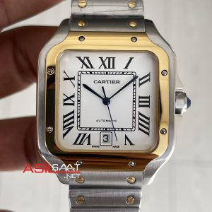Cartier Santos W2SA0009 Beyaz Large 40mm Replika Saat