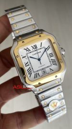 Cartier Santos W2SA0009 Beyaz Large 40mm Replika Saat