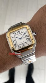 Cartier Santos W2SA0009 Beyaz Large 40mm Replika Saat