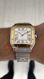 Cartier Santos W2SA0009 Beyaz Large 40mm Replika Saat