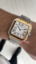 Cartier Santos W2SA0009 Beyaz Large 40mm Replika Saat