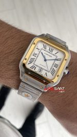 Cartier Santos W2SA0009 Beyaz Large 40mm Replika Saat