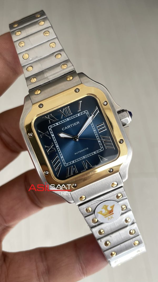 Cartier Santos W2SA0009 Mavi Kadran 35mm Medium Kadın Kol Saati Cartier Santos W2SA0009 Mavi Kadran 35mm Medium Kadın Kol Saati