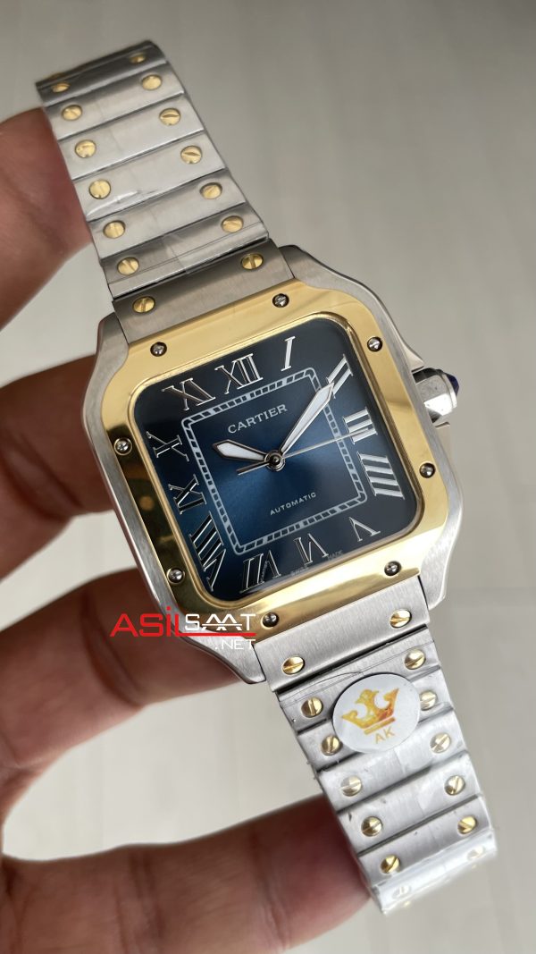 Cartier Santos W2SA0009 Mavi Kadran 35mm Medium Kadın Kol Saati Cartier Santos W2SA0009 Mavi Kadran 35mm Medium Kadın Kol Saati