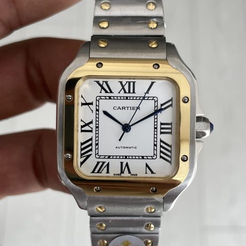 Cartier Santos W2SA0016 Beyaz Kadran 35mm Medium Kadın Kol Saati