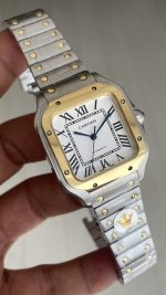 Cartier Santos W2SA0016 Beyaz Kadran 35mm Medium Kadın Kol Saati