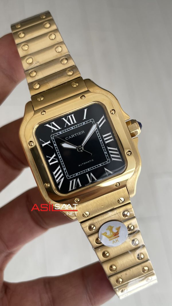 Cartier Santos WGSA0010 Siyah Kadran 35mm Medium Kadın Kol Saati Cartier Santos WGSA0010 Siyah Kadran 35mm Medium Kadın Kol Saati
