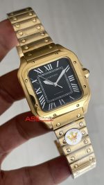Cartier Santos WGSA0010 Siyah Kadran 35mm Medium Kadın Kol Saati