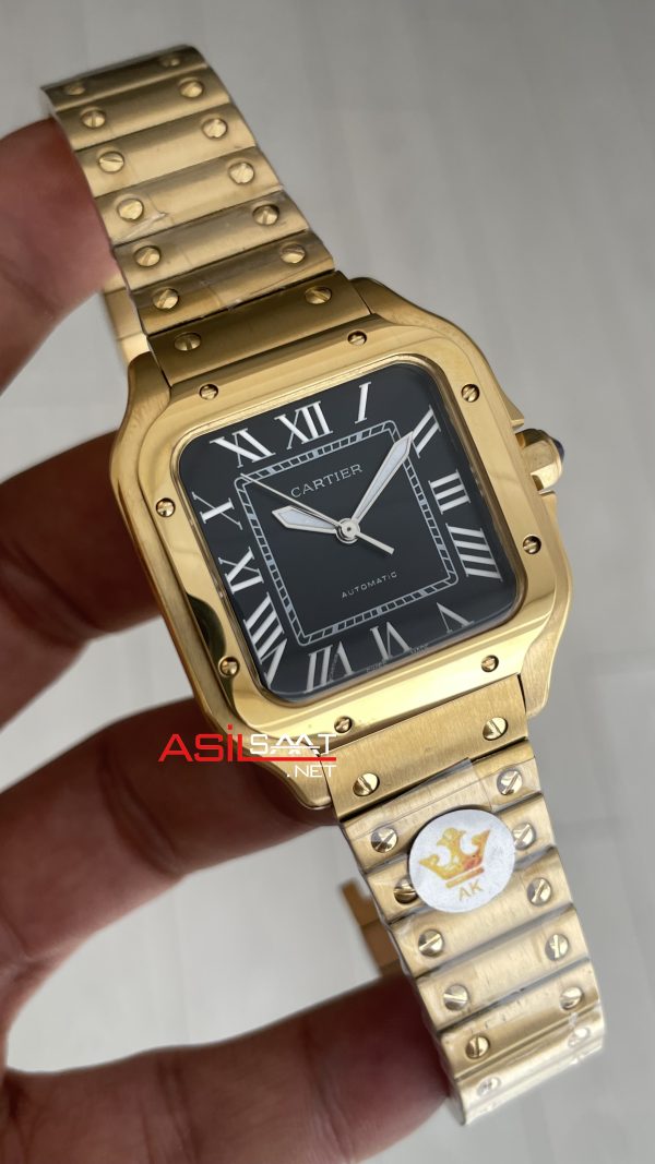 Cartier Santos WGSA0010 Siyah Kadran 35mm Medium Kadın Kol Saati Cartier Santos WGSA0010 Siyah Kadran 35mm Medium Kadın Kol Saati