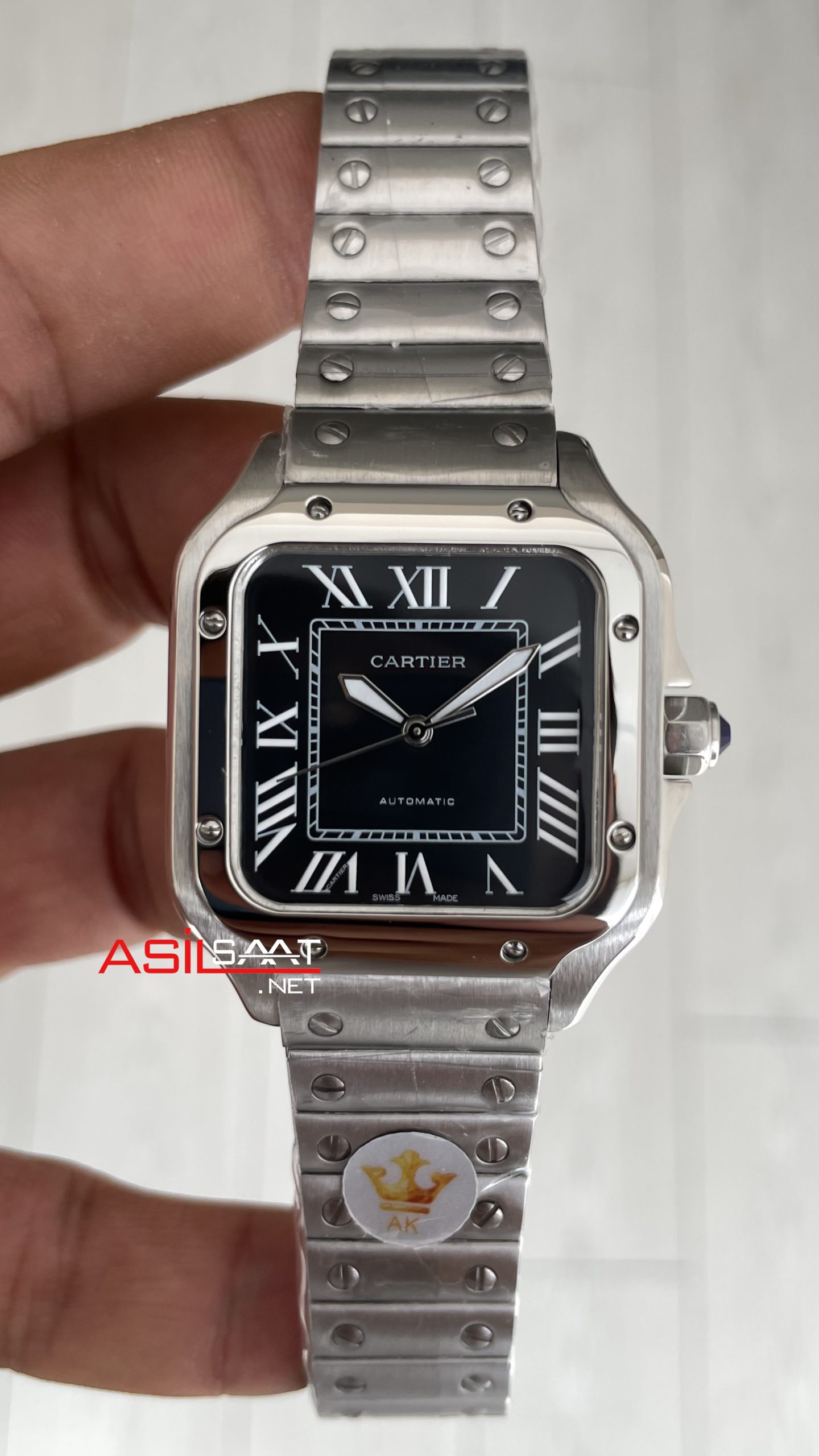 Cartier Santos WSSA0061 Siyah Kadran 35mm Medium Kadın Kol Saati Cartier Santos WSSA0061 Siyah Kadran 35mm Medium Kadın Kol Saati
