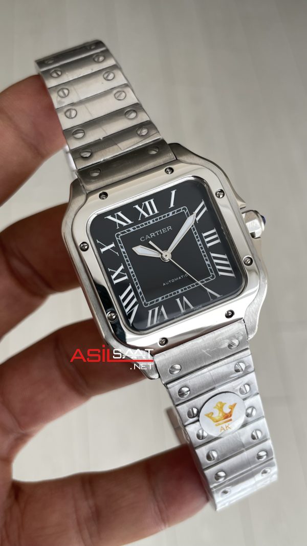 Cartier Santos WSSA0061 Siyah Kadran 35mm Medium Kadın Kol Saati Cartier Santos WSSA0061 Siyah Kadran 35mm Medium Kadın Kol Saati