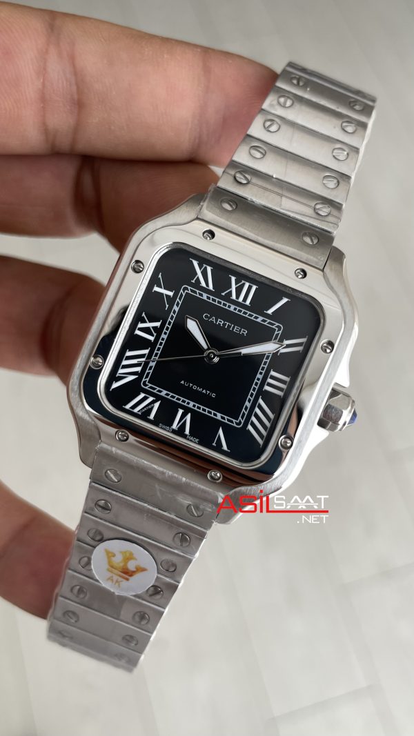 Cartier Santos WSSA0061 Siyah Kadran 35mm Medium Kadın Kol Saati Cartier Santos WSSA0061 Siyah Kadran 35mm Medium Kadın Kol Saati