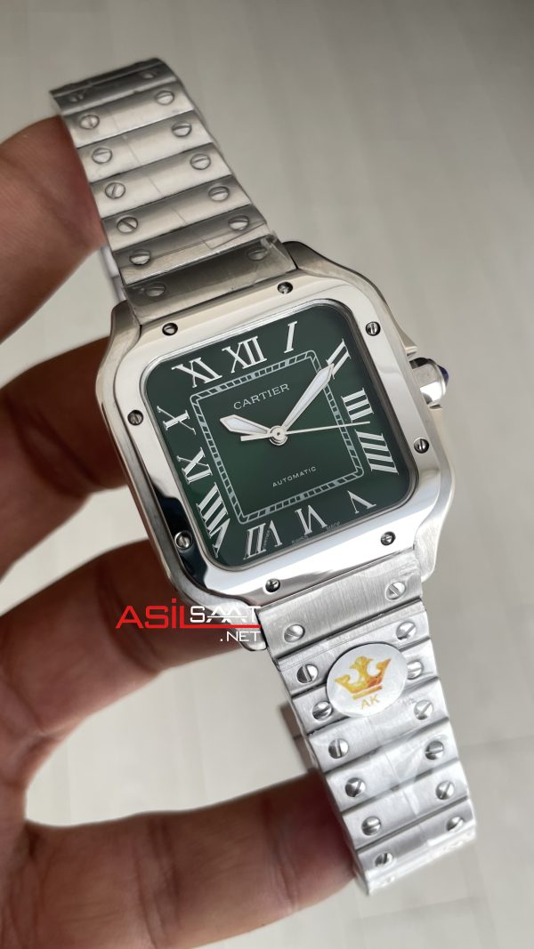 Cartier Santos WSSA0061 Yeşil Kadran 35mm Medium Kadın Kol Saati Cartier Santos WSSA0061 Yeşil Kadran 35mm Medium Kadın Kol Saati