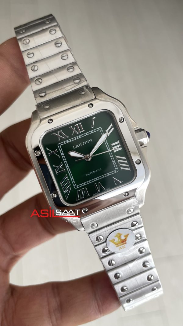 Cartier Santos WSSA0061 Yeşil Kadran 35mm Medium Kadın Kol Saati Cartier Santos WSSA0061 Yeşil Kadran 35mm Medium Kadın Kol Saati