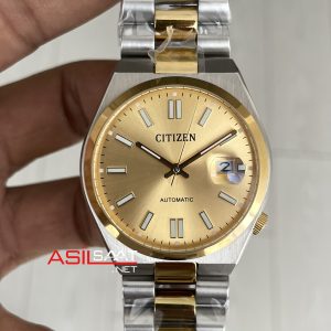 Citizen Tsuyosa Sarı 40mm Two Tone Gold Replika Saat