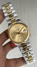 Citizen Tsuyosa Sarı 40mm Two Tone Gold Replika Saat