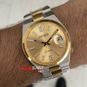 Citizen Tsuyosa Sarı 40mm Two Tone Gold Replika Saat
