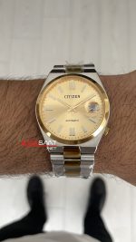 Citizen Tsuyosa Sarı 40mm Two Tone Gold Replika Saat