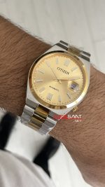 Citizen Tsuyosa Sarı 40mm Two Tone Gold Replika Saat