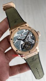 Hublot Classic Fusion Tourbillon Yeşil 42mm Rosegold Replika Saat