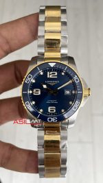 Longines Hydroconquest Mavi Kadran 43mm Two Tone Gold L37823967 AF Factory Swiss ETA Saat