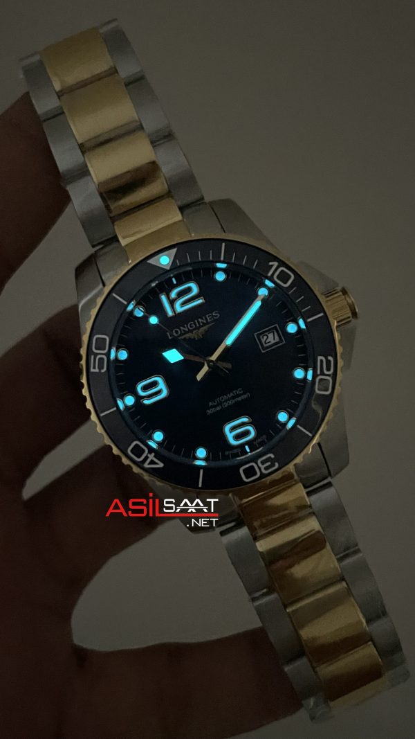 Longines Hydroconquest Mavi Kadran 43mm Two Tone Gold L37823967 AF Factory Swiss ETA Saat Longines Hydroconquest Mavi Kadran 43mm Two Tone Gold L37823967 AF Factory Swiss ETA Saat