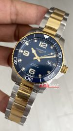 Longines Hydroconquest Mavi Kadran 43mm Two Tone Gold L37823967 AF Factory Swiss ETA Saat