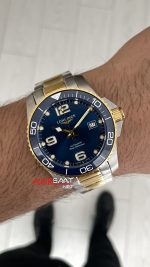 Longines Hydroconquest Mavi Kadran 43mm Two Tone Gold L37823967 AF Factory Swiss ETA Saat