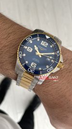 Longines Hydroconquest Mavi Kadran 43mm Two Tone Gold L37823967 AF Factory Swiss ETA Saat