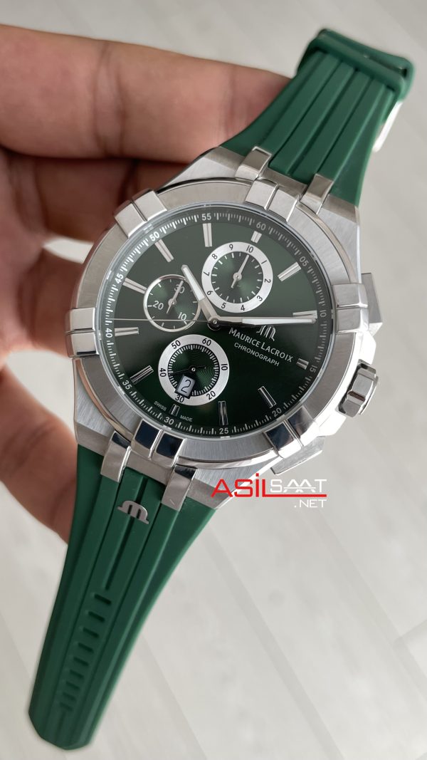 Maurice Lacroix Aikon Chronograph ML-AI1018SS000630 Yeşil Kadran Swiss ETA Saat