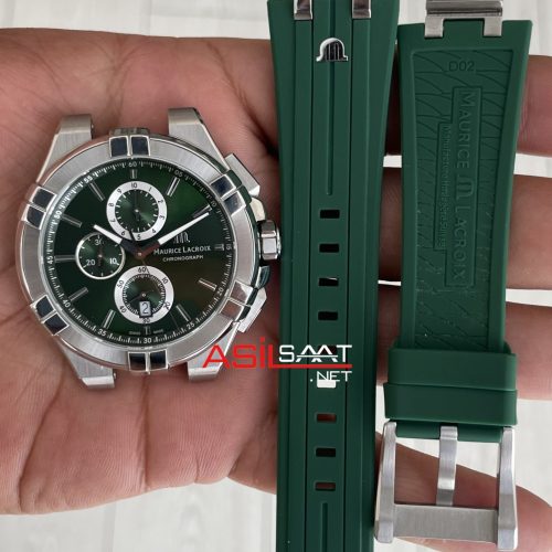Maurice Lacroix Aikon Chronograph ML-AI1018SS000630 Yeşil Kadran Swiss ETA Saat