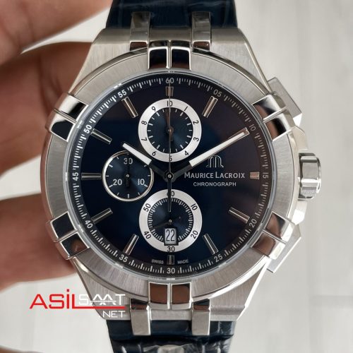 Maurice Lacroix Aikon Chronograph ML-AI1018SS001430 Mavi Kadran Swiss ETA Saat