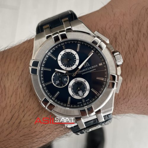 Maurice Lacroix Aikon Chronograph ML-AI1018SS001430 Mavi Kadran Swiss ETA Saat