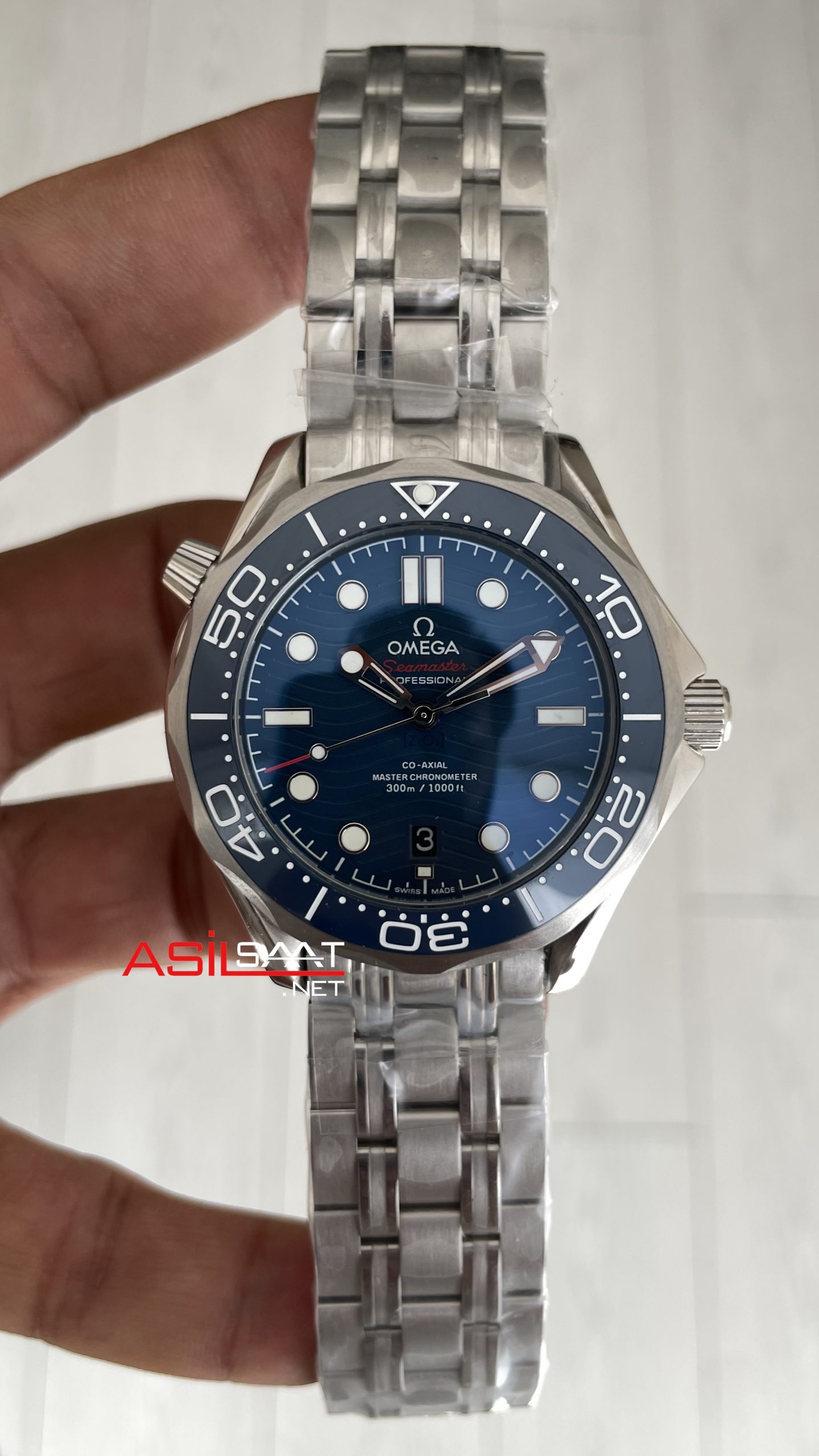 Omega Seamaster Diver 300M Mavi Kadran 42mm Replika Saat Omega Seamaster Diver 300M Mavi Kadran 42mm Replika Saat