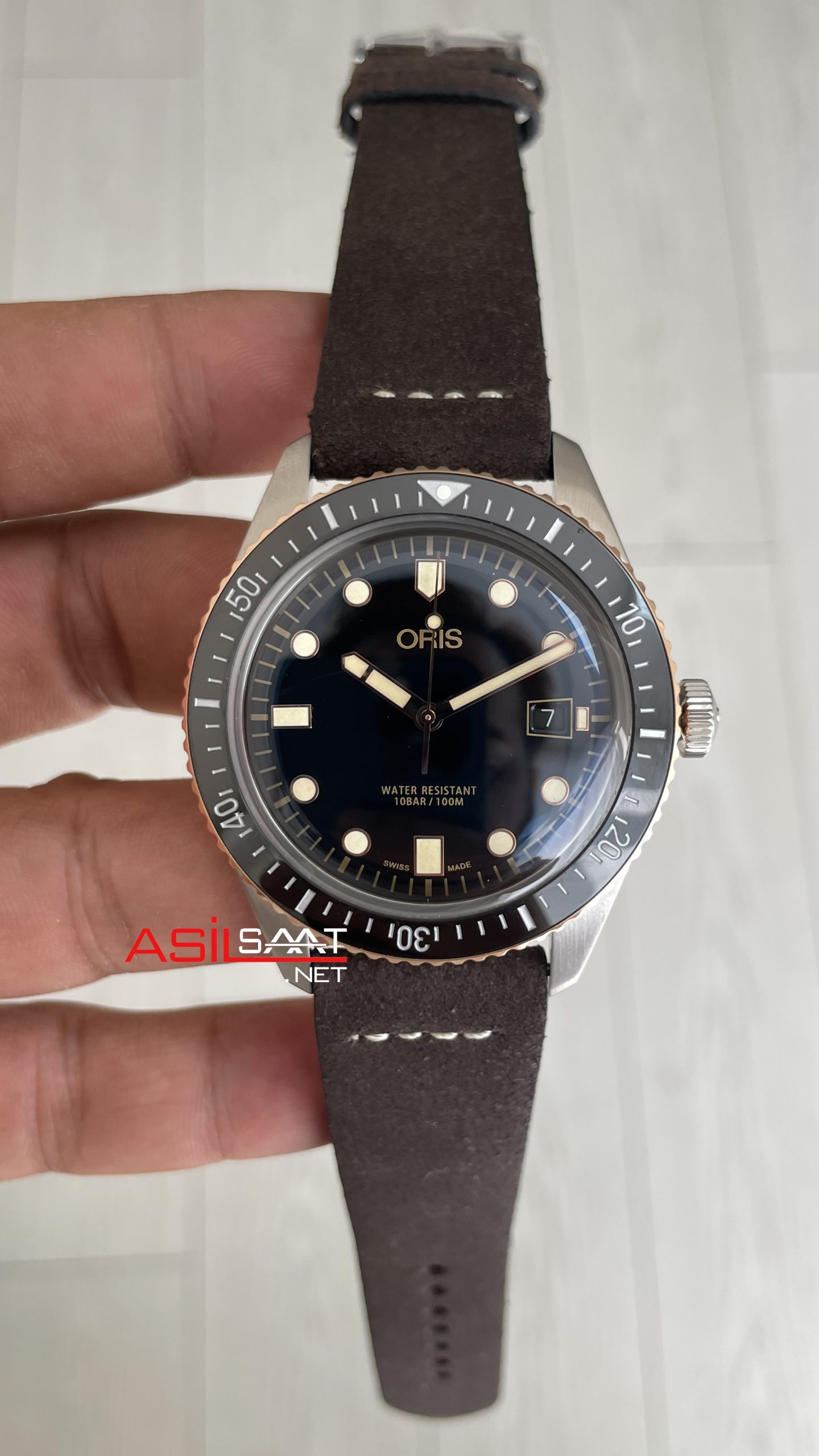 Oris Divers Sixty-Five Siyah Kadran 42mm Bronze Bezel Kahverengi Super Clone Swiss ETA Saat Oris Divers Sixty-Five Siyah Kadran 42mm Bronze Bezel Kahverengi Super Clone Swiss ETA Saat