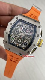 Richard Mille RM011 Titanium Flyback Chronograph Turuncu KU Factory Swiss ETA Saat