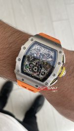 Richard Mille RM011 Titanium Flyback Chronograph Turuncu KU Factory Swiss ETA Saat