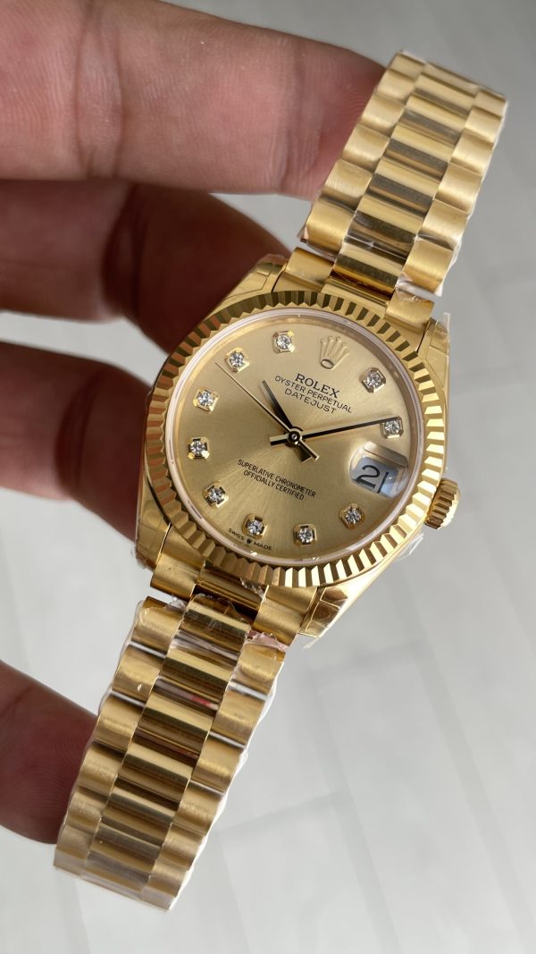 Rolex Datejust Champagne Diamond Dial 279178 President 31mm Lady Pırlantalı Şampanya Kadran Gold Swiss ETA Saat GS Factory Rolex Datejust Champagne Diamond Dial 279178 President 31mm Lady Pırlantalı Şampanya Kadran Gold Swiss ETA Saat GS Factory