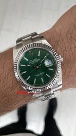 Rolex Datejust Yeşil 126334 Oyster Mint Green 41mm Replika Saat