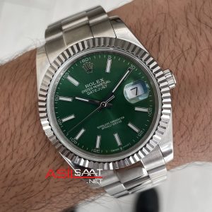 Rolex Datejust Yeşil 126334 Oyster Mint Green 41mm Replika Saat