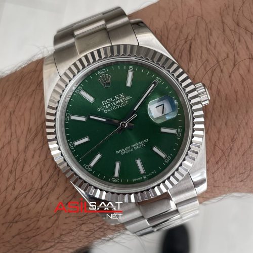 Rolex Datejust Yeşil 126334 Oyster Mint Green 41mm Replika Saat