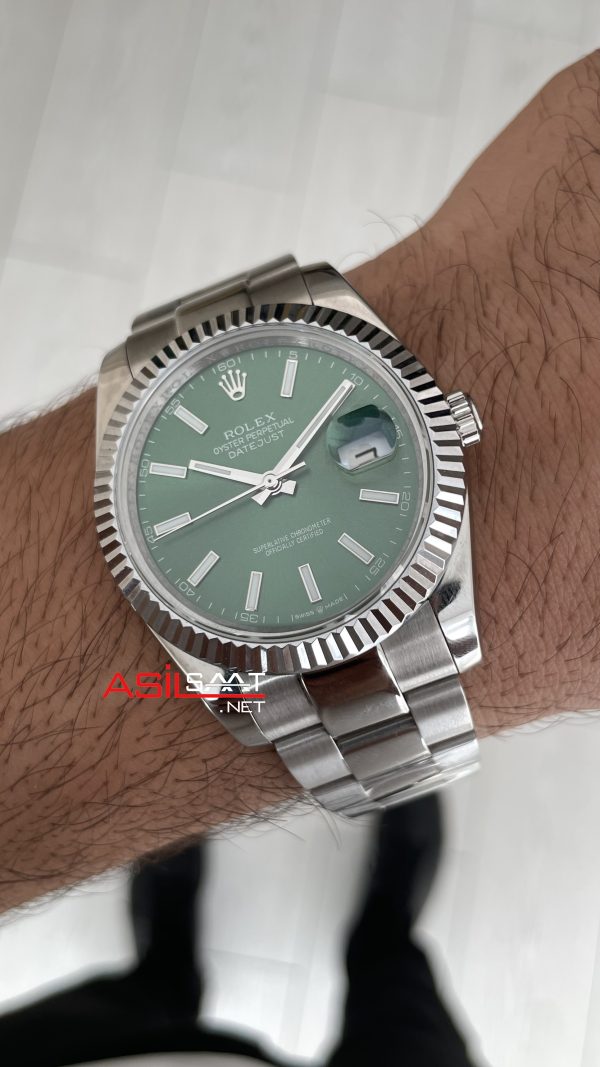 Rolex Datejust Yeşil 126334 Oyster Mint Green 41mm Replika Saat Rolex Datejust Yeşil 126334 Oyster Mint Green 41mm Replika Saat