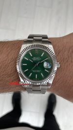 Rolex Datejust Yeşil 126334 Oyster Mint Green 41mm Replika Saat
