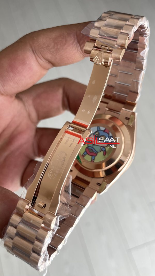 Rolex Day Date Slate Ombre 228235 Romen Dial 40mm President DD3255 Rosegold AR Factory V1 Super Clone Swiss ETA Saat Rolex Day Date Slate Ombre 228235 Romen Dial 40mm President DD3255 Rosegold AR Factory V1 Super Clone Swiss ETA Saat