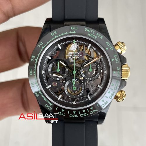 Rolex Daytona Skeleton Carbon Fiber Blaken DiW Oysterflex 40mm Swiss Eta Saat
