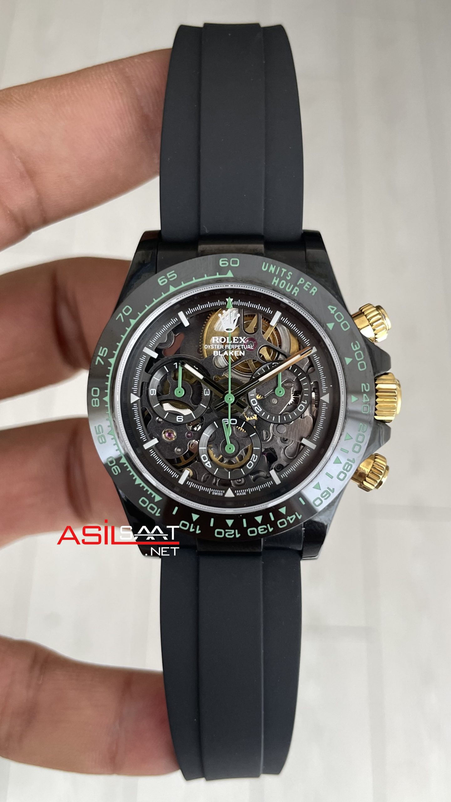 Rolex Daytona Skeleton Carbon Fiber Blaken DiW Oysterflex 40mm Swiss Eta Saat Rolex Daytona Skeleton Carbon Fiber Blaken DiW Oysterflex 40mm Swiss Eta Saat