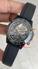 Rolex Daytona Skeleton Carbon Fiber Blaken DiW Oysterflex 40mm Swiss Eta Saat